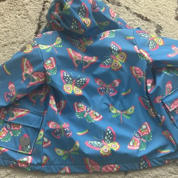 EUC Hatley Raincoat Girls Butterfly Butterflies - Picture 6 of 6